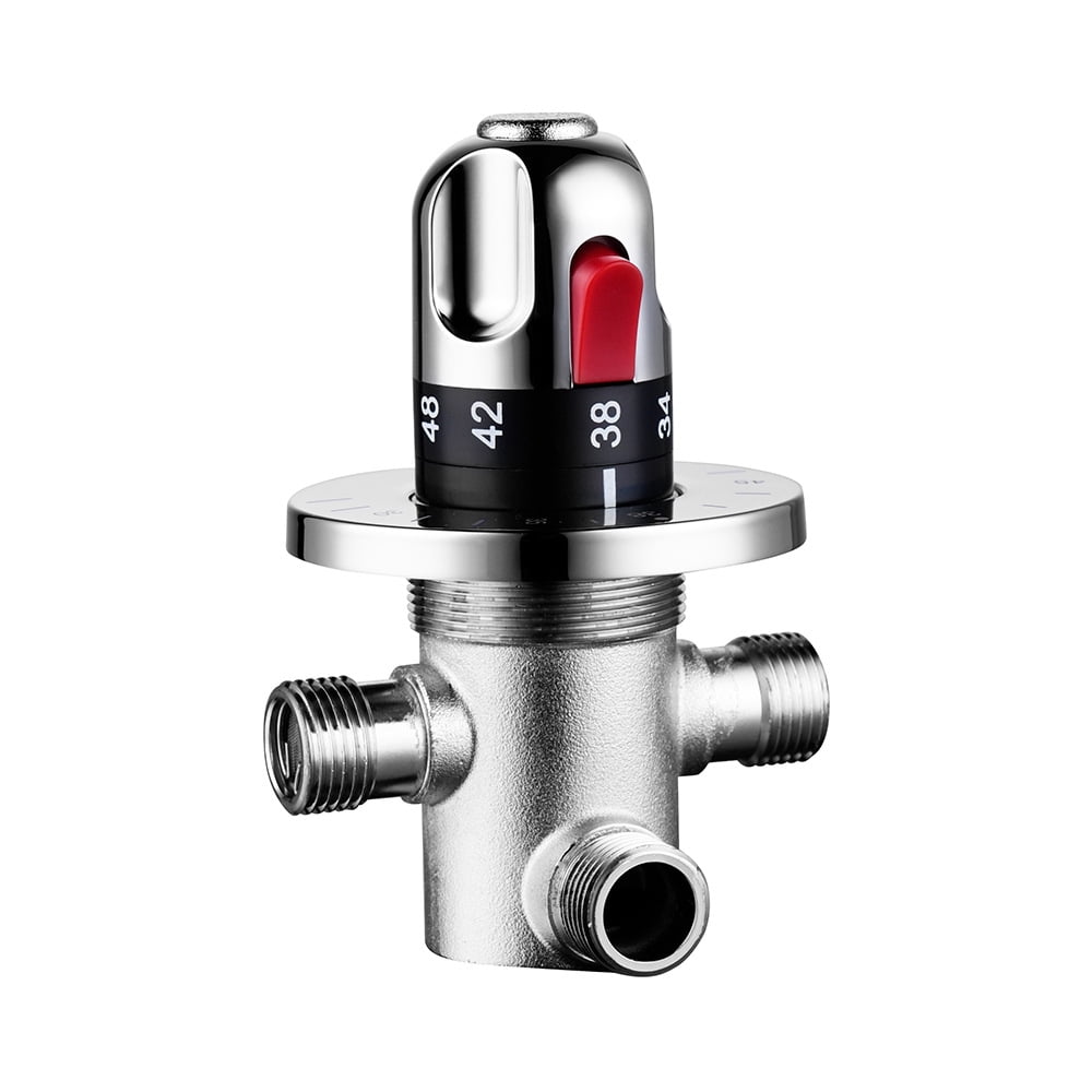 Hot Cold Water Mixer Valve Solid Brass Thermostatic Mixer Fixed