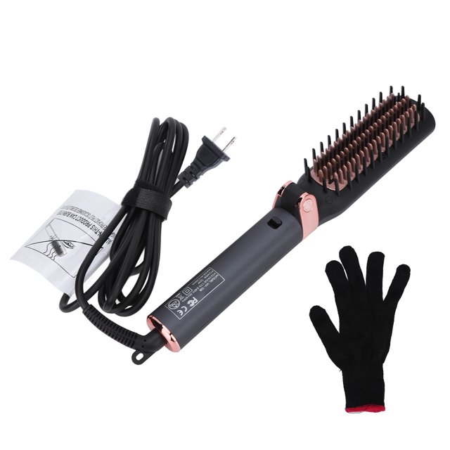 Hot Comb Electric Folding Design Ergonomic Handle Curls Straight Hair