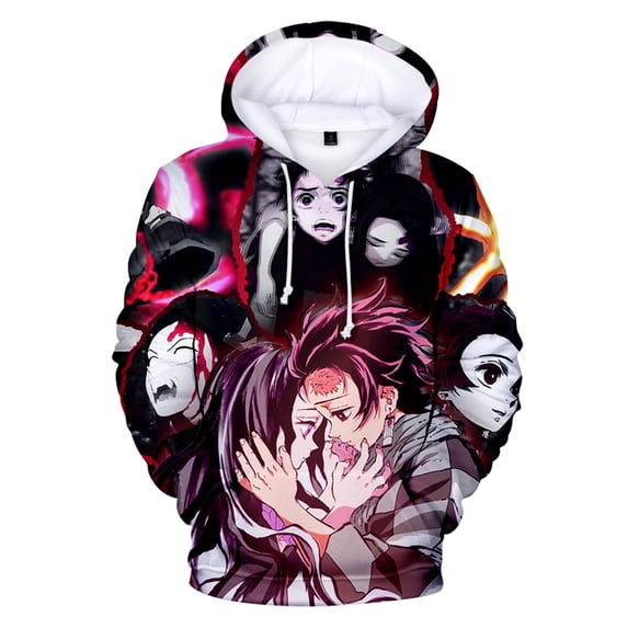 Hot Comic Demon Slayer Costume Hoodie New Print Cartoon Kimetsu No Yaiba 3D Hoodies Casual Boys Girls Pullover Sweatshirt