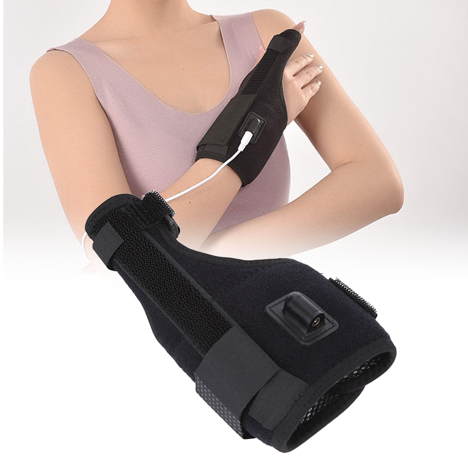 Hot Compress Wrist Brace, 3 Levels Temperature Adjust Timing, Electric