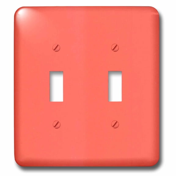 3dRose, Hot Coral, double toggle switch
