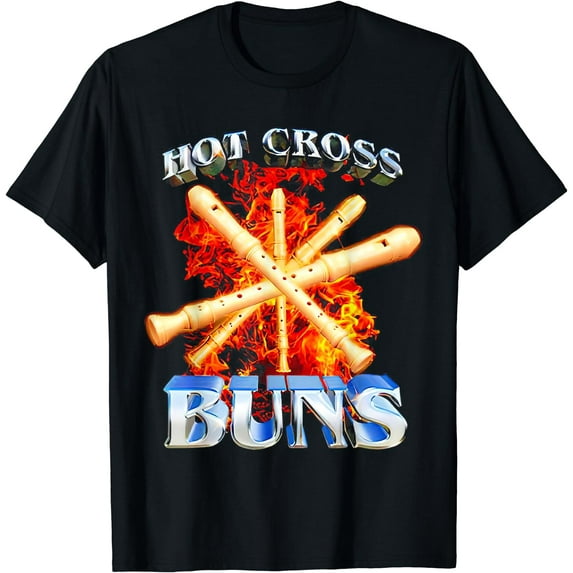 Hot Cross Buns T-Shirt Black X-Large