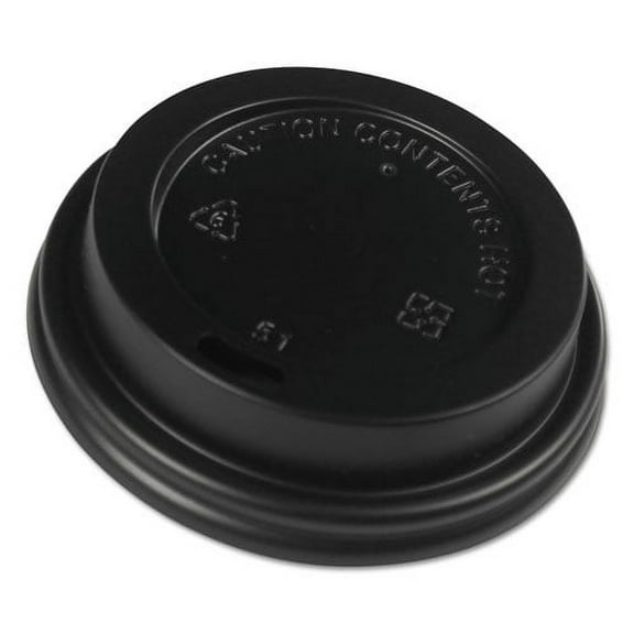 Hot Cup Lids, Fits 8 Oz Hot Cups, Black, 1,000/carton | Bundle of 2 Cartons