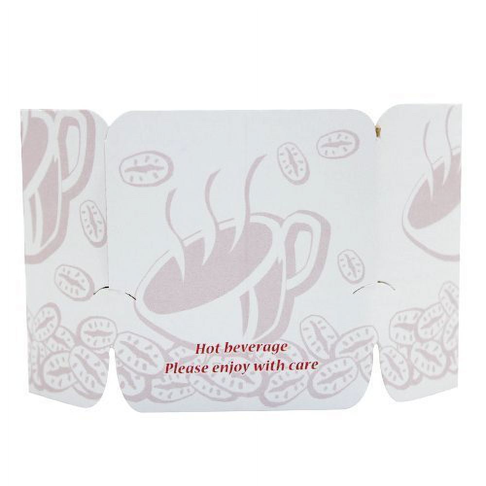 Hot Cup Sleeves (Cup Jackets) for 1024oz Paper Coffee Cups, 50 Count Coffee Cup Holder Sleeves