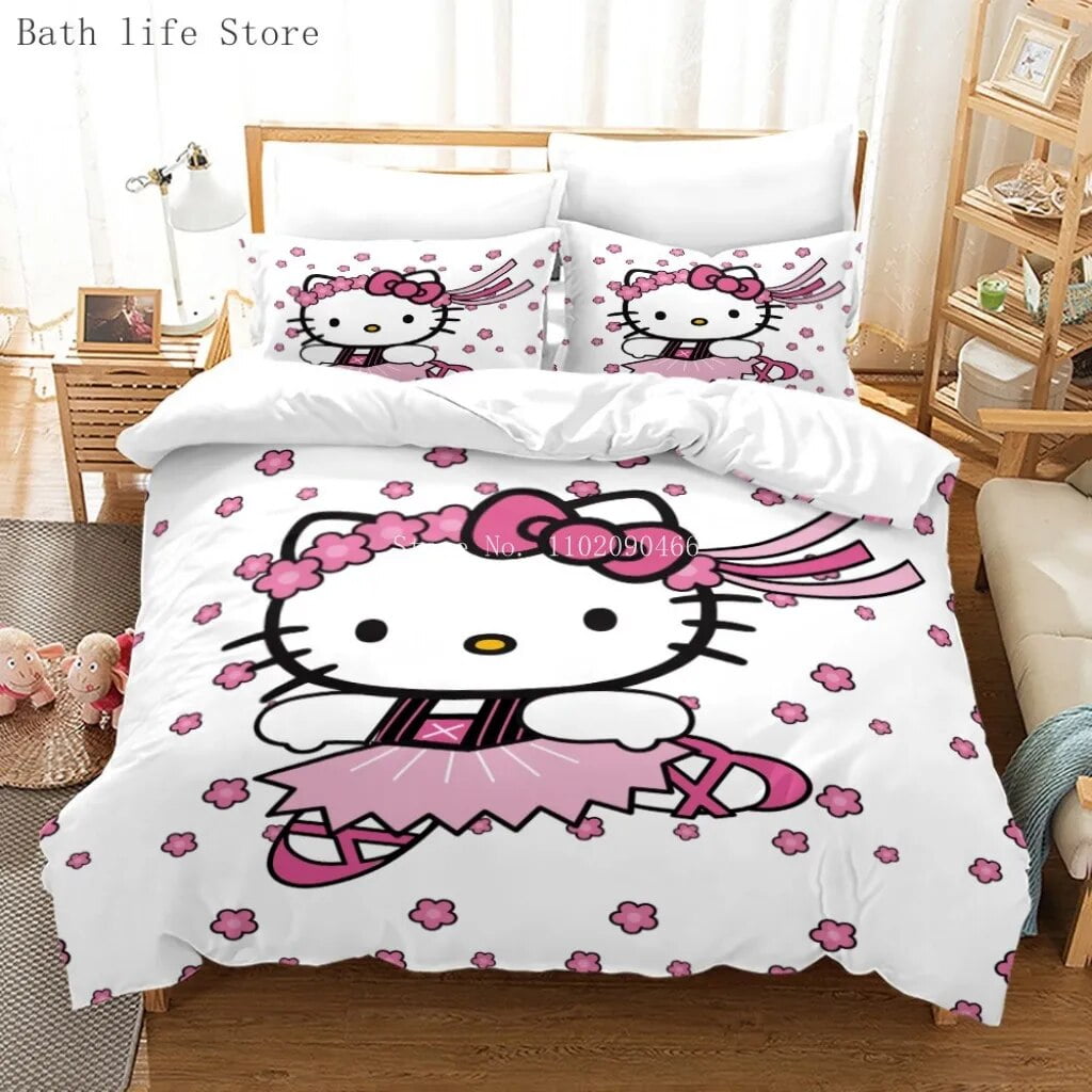 Hot Cute Hello Kittys Bedding Set Quilt Cover Set Duvet Cover Set