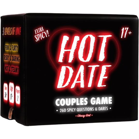 Hot Date Couples Game for Adults - 260 Spicy, Fun Questions & Dares for Romantic Nights & Deep Relationships - Intimacy Conversation Cards - 2 Players