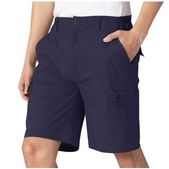 Hot Days, Bold Styles YLSDY Men's Hiking Cargo Shorts Stretch Quick-Dry Lightweight Outdoor Work Shorts with 6 Pockets for Casual Camping Fishing Golf Shorts Navy XL