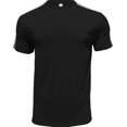 thumbnail image 1 of Hot Days, Bold Styles YLSDY Men's Side Striped T-Shirts Short Sleeve Graphic Tees Shirts Summer Casual Tshirts Sports Blouse Tops Black XXL, 1 of 5