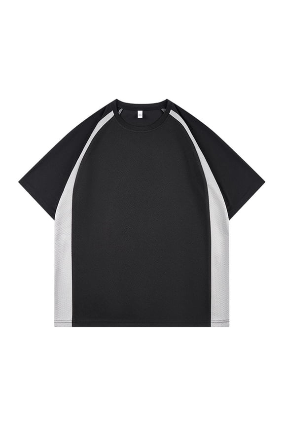 Hot Days, Bold Styles YLSDY Mens Crew Neck Tops Short Sleeve UPF 50+ Swim Shirt Rash Guard Sun Shirts Big & Tall Lightweight Baseball Jersey Black M