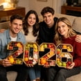 thumbnail image 1 of Hot Deal! 2026 Graduation Decorations - Number Serving Tray, 2026 Numbers Charcuterie Board Box, Graduation Centerpieces Fillable Tray Golden, 1 of 7