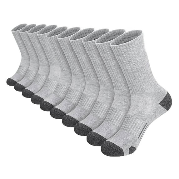 Hot Deal! 5 Pack Luxalzxs Cotton Crew Socks for Men Moisture Wicking Rib Knit Comfy Athletic Socks Training Color Block Patchwork Breathable Calf Socks