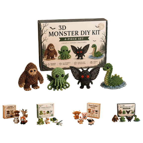 Hot Deal! Animal Bead Embroidery Set, DIY Animal Beadwork Craft Kit, Beginner Friendly Beaded Embroidery Set For Art And Craft Projects D