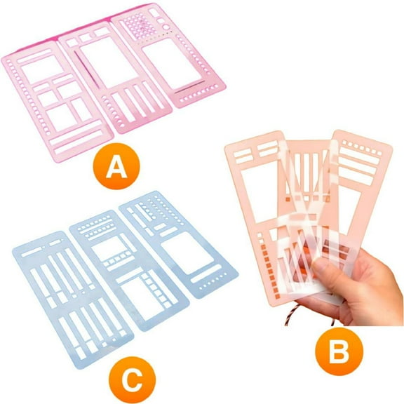 Hot Deal! Calendar Stencils for Planners, Handmade Flexible Record Template, 9-Pack Stencils Drafting Tools (Set)