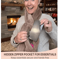 thumbnail image 1 of Hot Deal!Faux Fur Scarf With Hidden Zipper Pocket For Women,Soft Cozy And Warm Cell Phone And Valuables Winter Accessory, 1 of 6