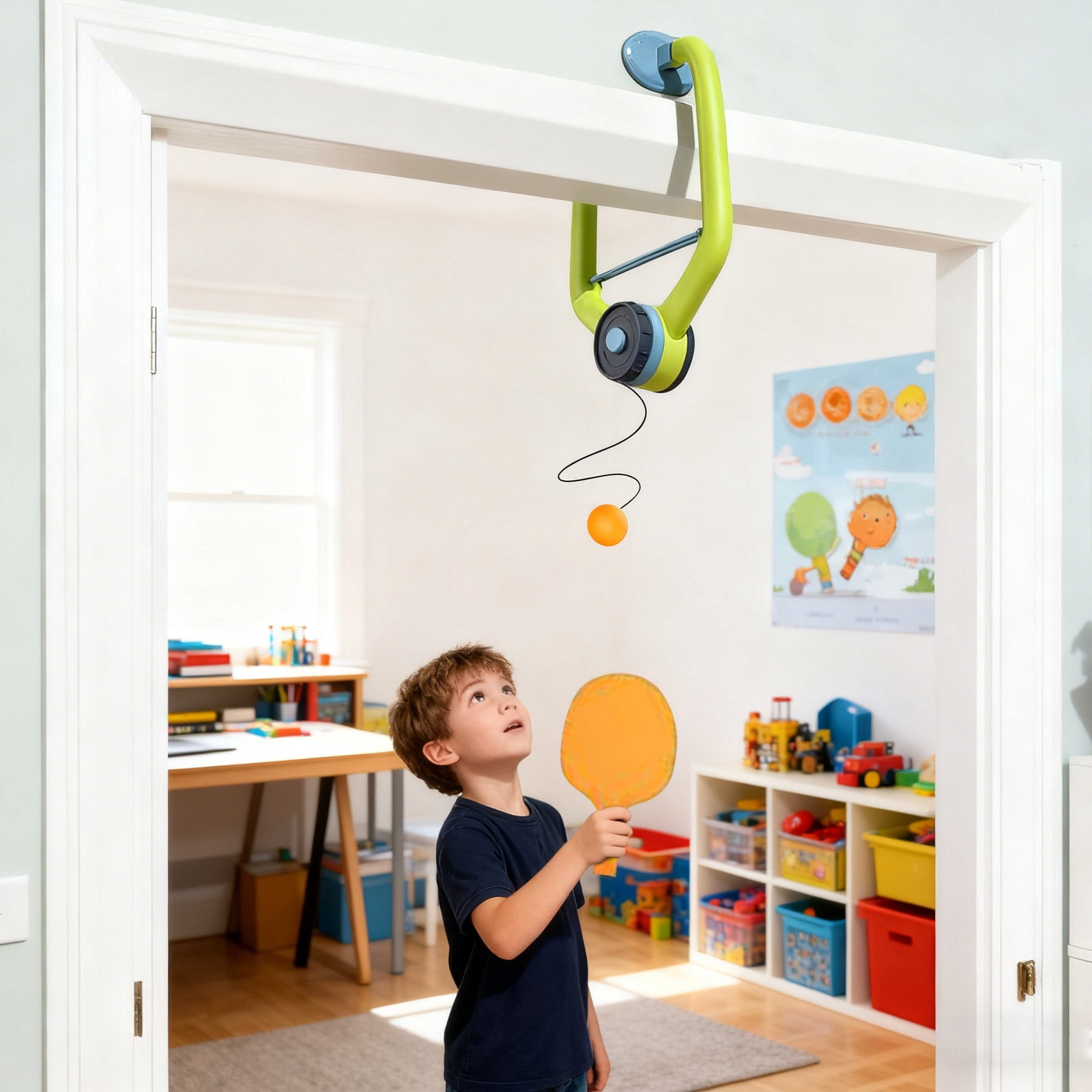 Hot Deal!Hanging Table Tennis Trainer Portable Set, Door Pong Game with ...