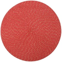 Hot Deal! Miyuadkai Woven Spiral Table Placemats 15 Inches Round Set Of 4 Non Slip Dining & Kitchen Table Mats,Place Mat Clearance Placemat Red