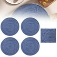 thumbnail image 1 of Hot Deal! Place Mat Clearance, Miyuadkai Round Placemats Set of 4 Round Table Placemats Braided Cotton Place Mats 15 Inch for Kitchen Dining Table Holiday Party Table Mats Place Mats for Dining Tables, 1 of 9