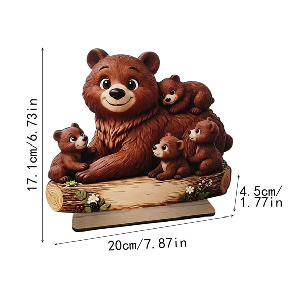 Hot Deal! Wooden Heart Table Decor, Double Heart Wooden Table Decor, Family Unity Design Sentimental Gift for Mom Grandma Wife C