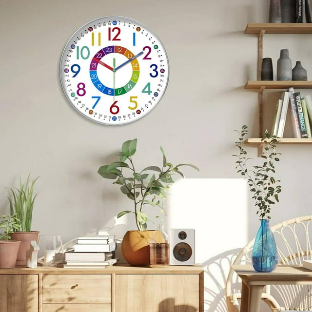 Hot Deals Today! Wall Decor Living Room Telling Time Clock Nonticking