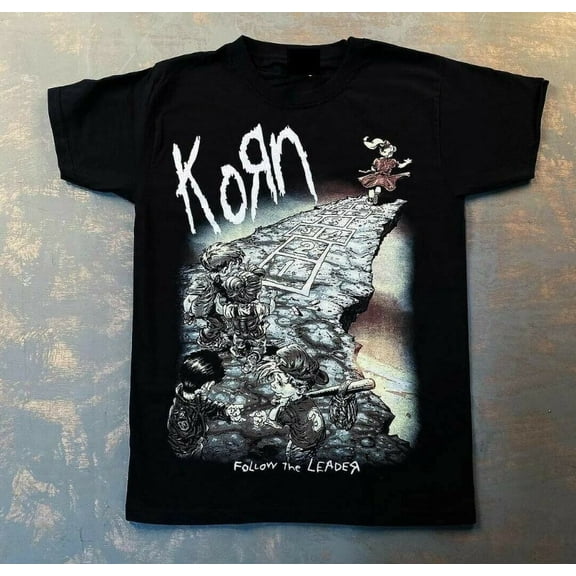 Hot!! Design Vintage Metal Band #KORN T-shirt 1990s short sleeve black S-5XL