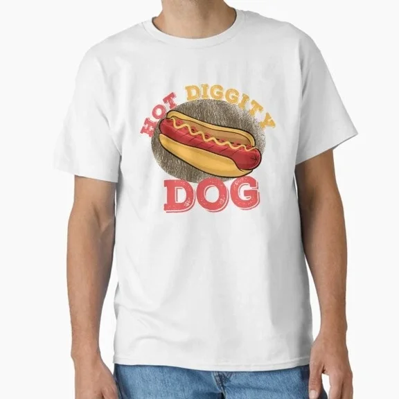 Hot Diggity Dog Cute Funny T-Shirt Unisex Hot Trending Shirt, Vintage Birthday Gift