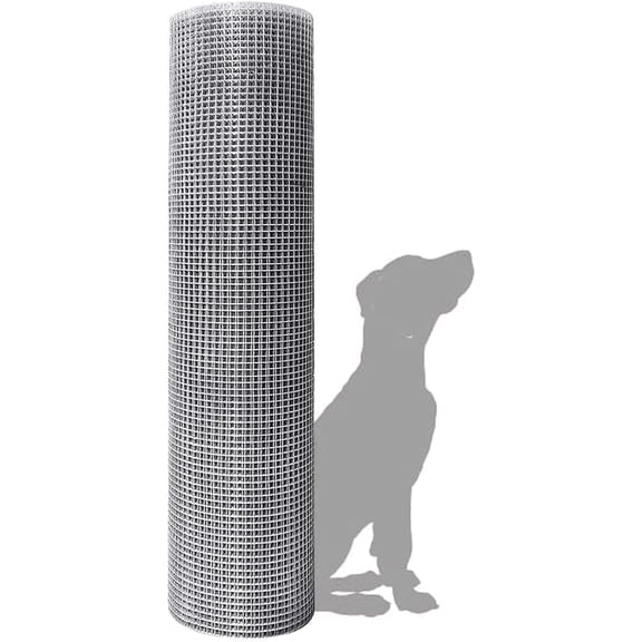 Hot-Dip Galvanized 19 Gauge Chicken Wire Rolled Fence 3.3-ft x 82-ft Mesh Rust Resistant Hardware Cloth for Chicken Coops Garden Rabbit Cages Pest Predator Protection