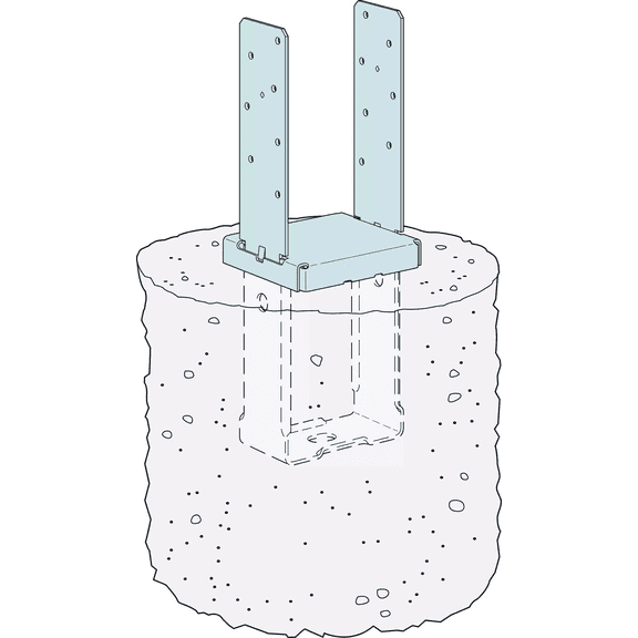 Hot-Dip Galvanized Standoff Column Base - Single Pack  Residential Use, Standard Application