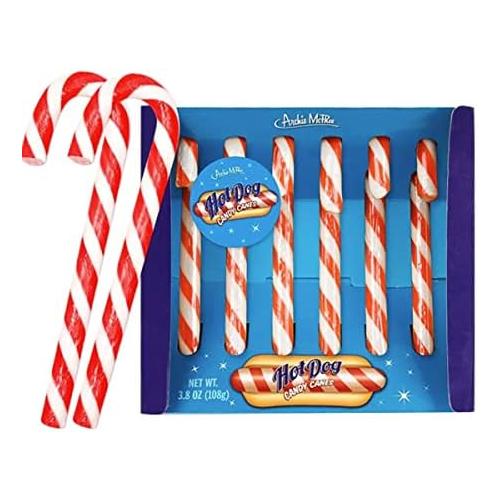 Hot Dog Candy Canes