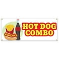 thumbnail image 1 of Hot Dog Combo Banner 18" X 48" Heavy Duty 13 Oz Vinyl Banners with Grommets Single Sided, 1 of 4