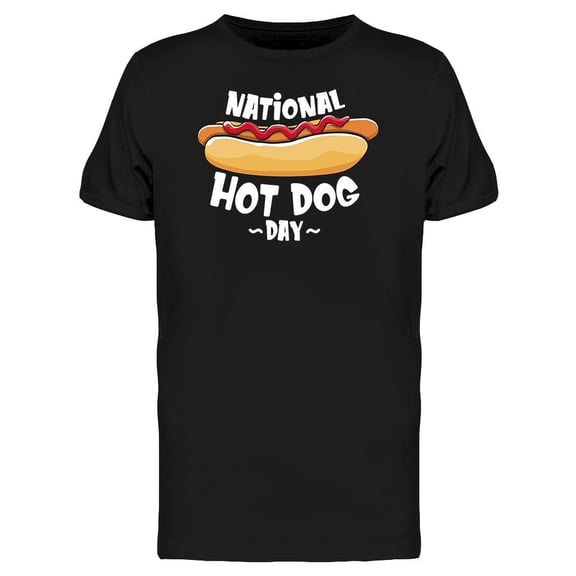 Hot Dog Day Lettering T-Shirt Men -Image by Shutterstock, Male XX-Large