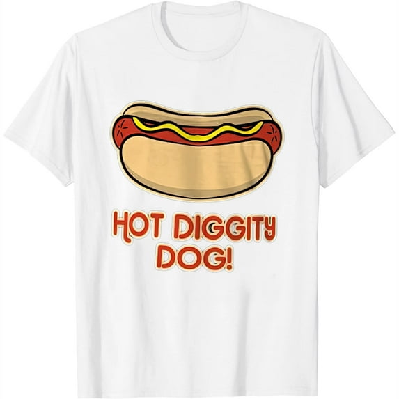 Hot Dog Design Women - Hot Diggity Dog T-Shirt White 3X-Large