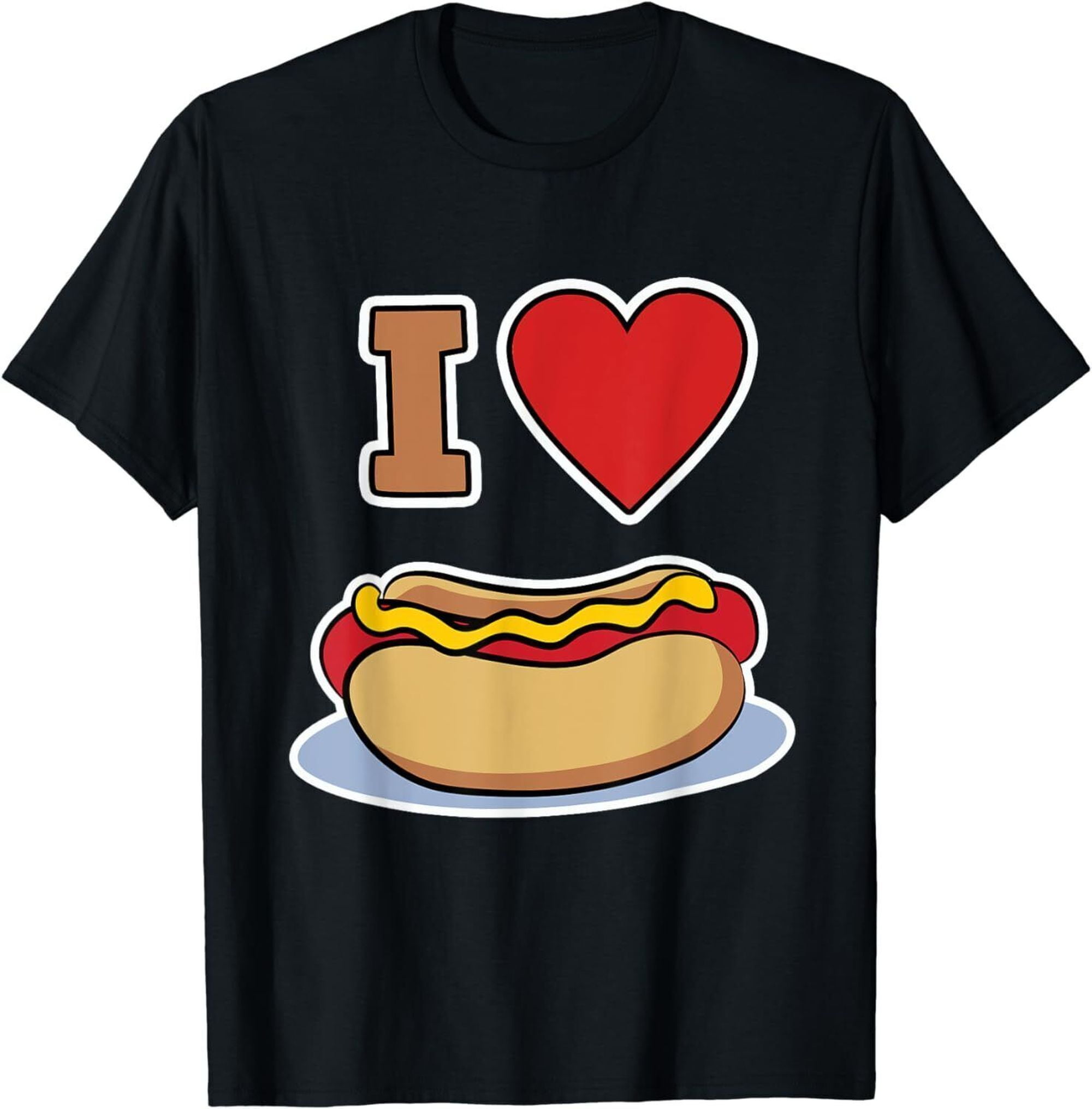 Hot Dog Design for Men and Women - I Love Hot Dog T-Shirt - Walmart.com