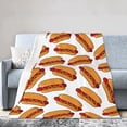 thumbnail image 1 of Hot Dog Food Throw Blanket Super Soft Warm Bed Blankets for Couch Bedroom Sofa Office Car, All Season Cozy Flannel Plush Blanket for Girls Boys Adults, 60"X50", 1 of 6