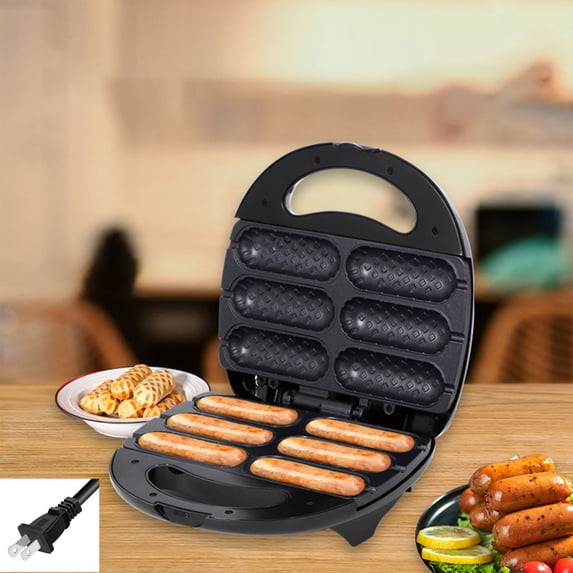 Hot Dog Grill Stainless Steel Countertop Sausage Toaster - 850W Electric Hot Dog Maker Pan, Breakfast Sausage Cooker, Easy Clean Home or Commercial Hot Dog Machine