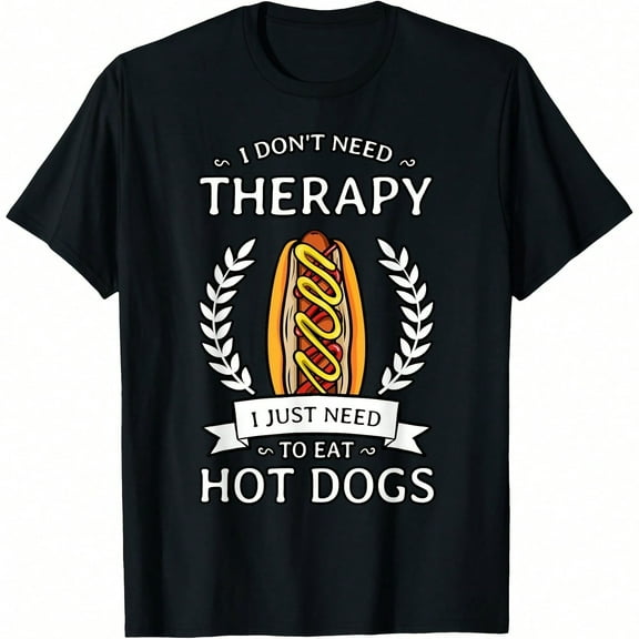 Hot Dog Hotdogs Frank Frankfurter Weenie Sausage Bun T-Shirt.JPG