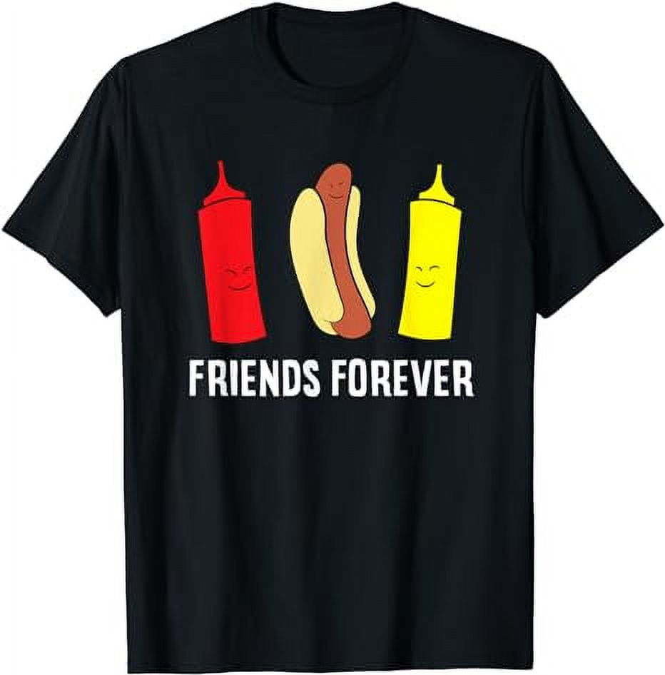 Hot Dog Ketchup Mustard Friends Forever Cute Hotdog TShirt