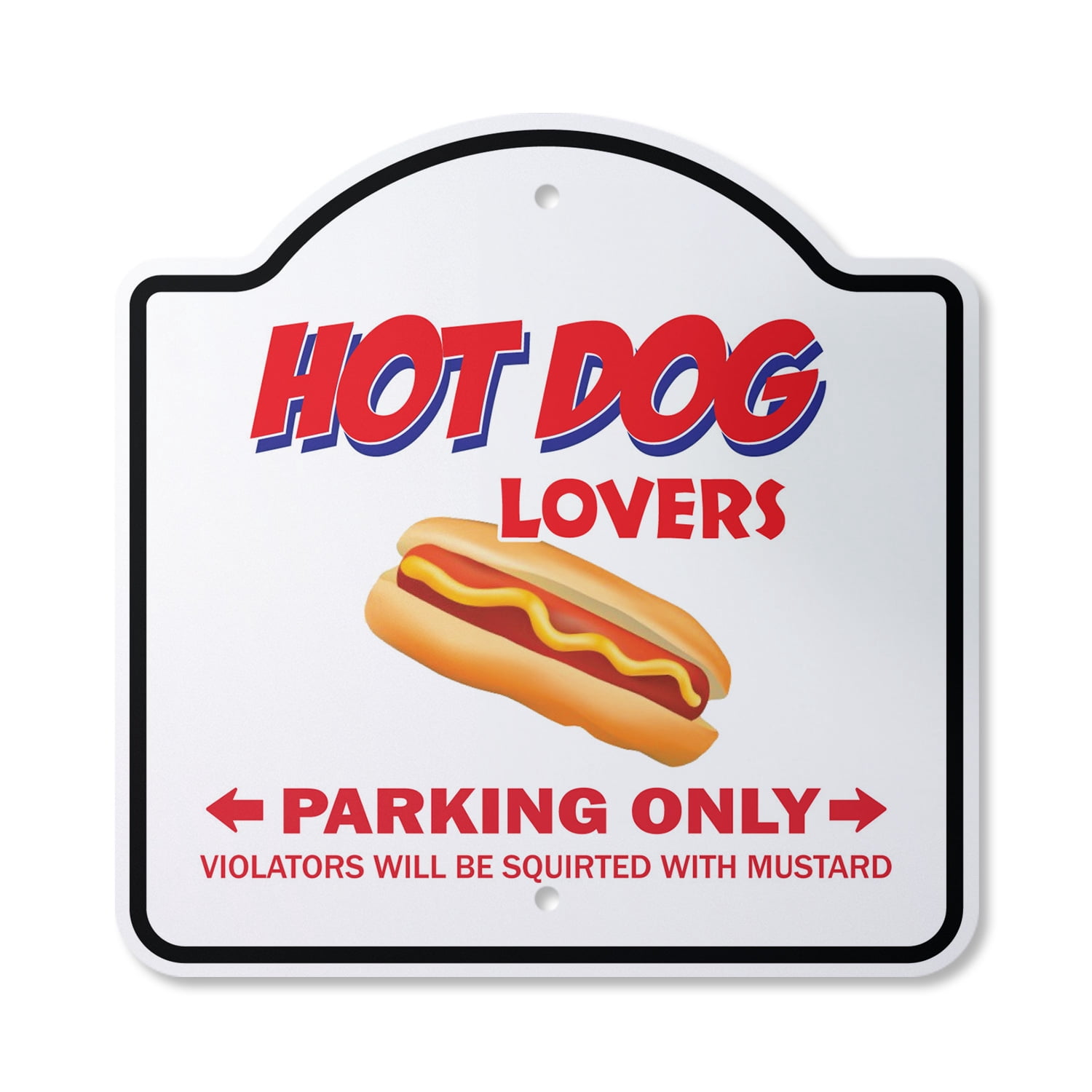 Targa in metallo raffigurante un Hot Dog