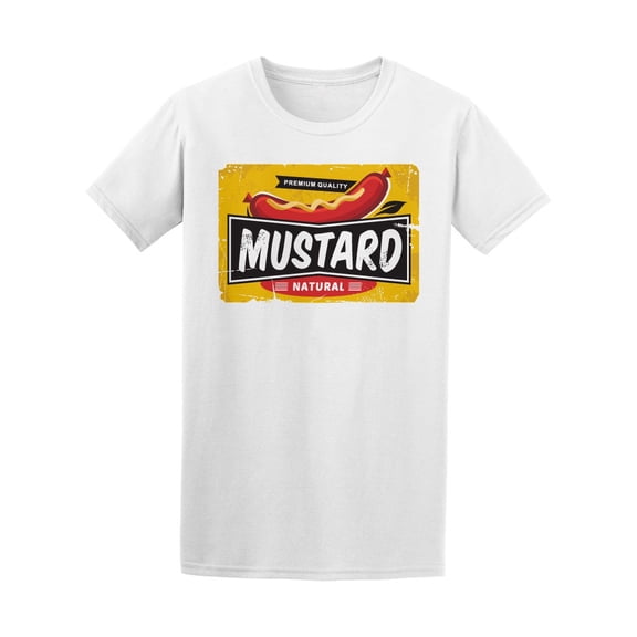 Hot Dog Mustard T-Shirt Men -Image by Shutterstock, Male Medium