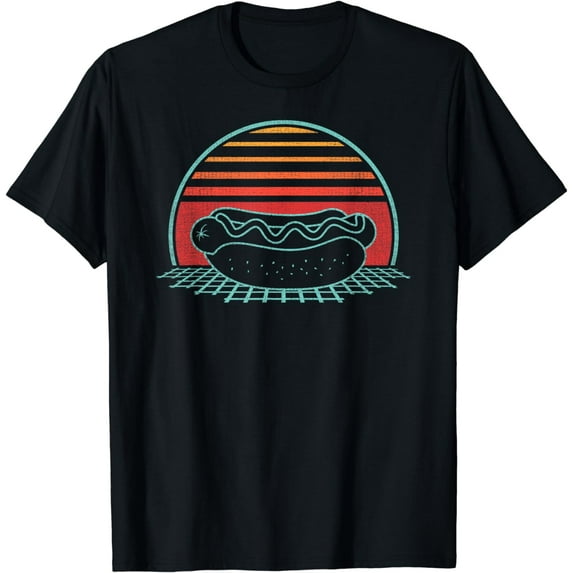 Hot Dog Retro Vintage 80s Style Gift T-Shirt