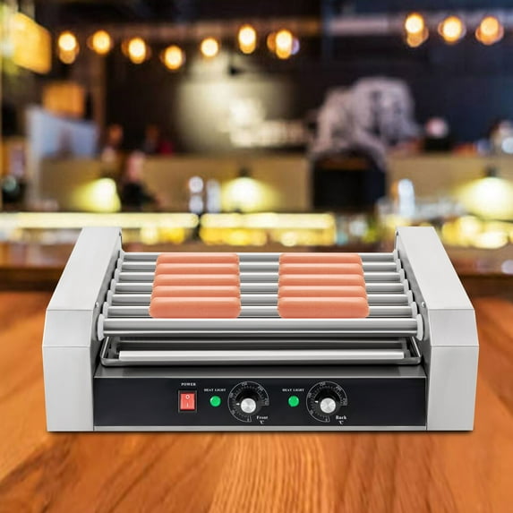 Hot Dog Roller, 18 Hot Dog Capacity 5 Rollers, 900W Stainless Steel Cook Machine