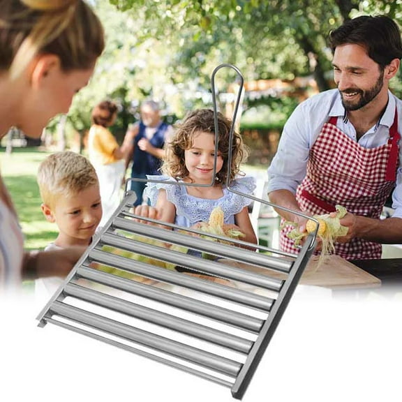 Hot Dog Roller for Grill, Hot Dog Roller Grill, Hotdog Roller Stainless Steel Sausage Roller Rack with Handle, Outdoor Cooking Tool, Durable Metal BBQ Accessories for Backyard Grilling