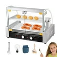 thumbnail image 1 of Hot Dog Roller Machine | 7 Rollers Sausage Grill Cooker | 17 Hot Dogs Capacity, 1200W Stainless Steel with Dual Temp Control, Non-Stick Warming Racks for Home Use, 1 of 8