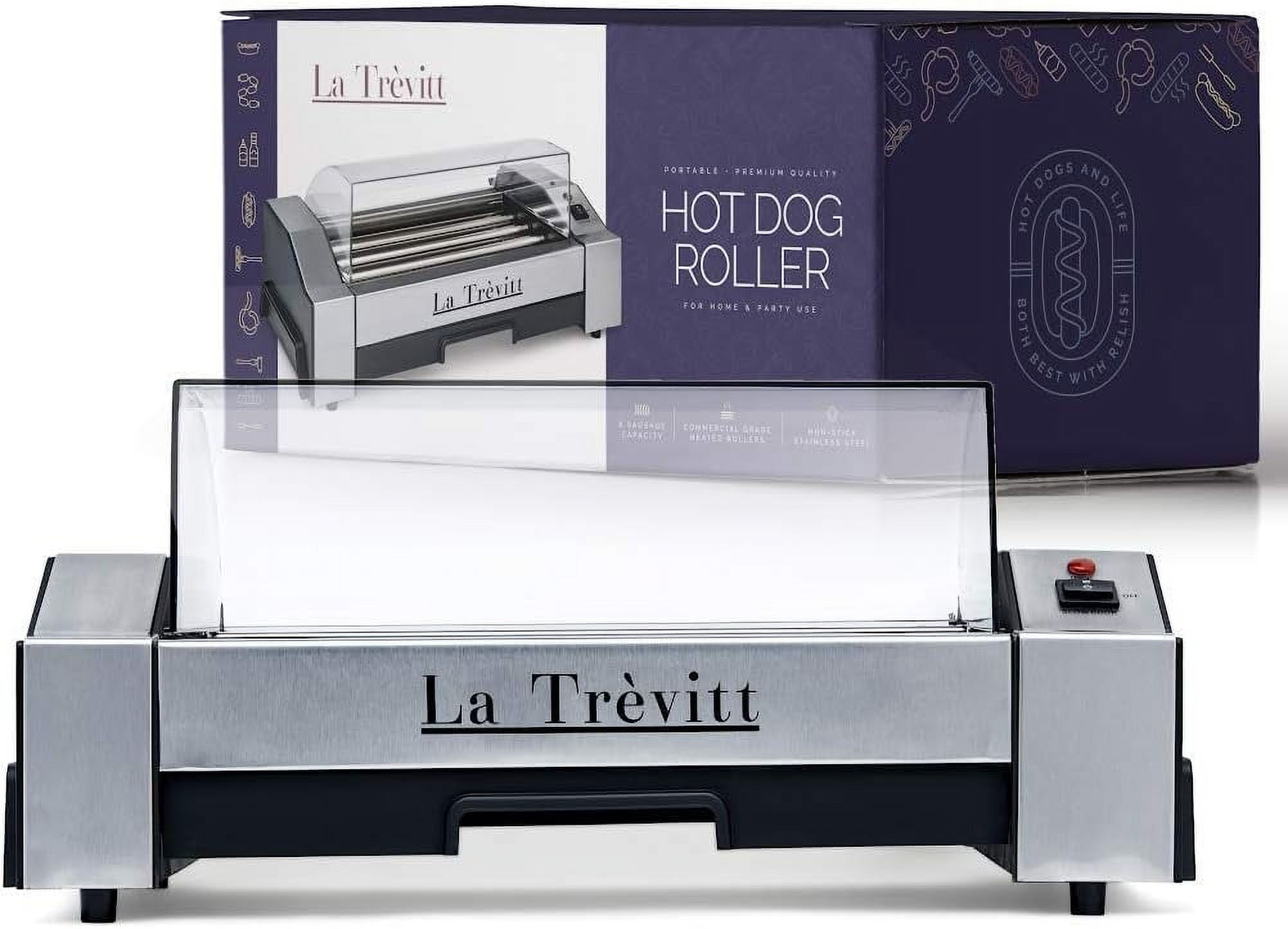 Hot Dog Roller - 18 Capacity, Non-stick Stainless Steel Rollers, Detachable G