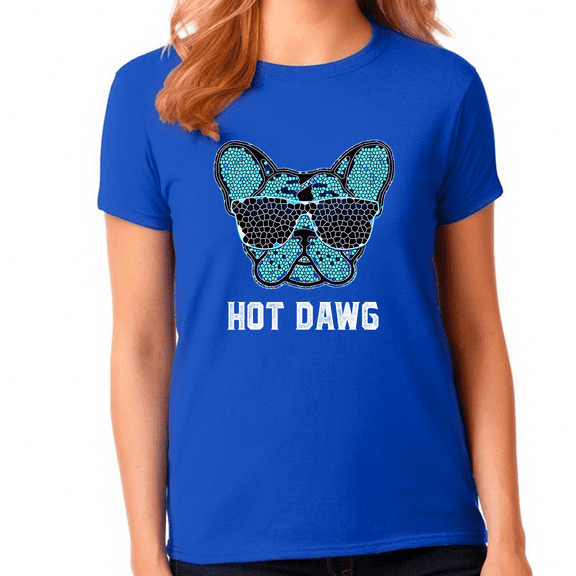 Hot Dog Shirt - Blue Dog Shirts for Girls - Dog Gifts for Girls - Kids Dog Lover Shirts