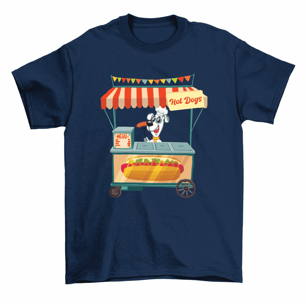 Hot Dog Stand Cute Puppy Dog Food Pun T-Shirt Men Women Unisex ...