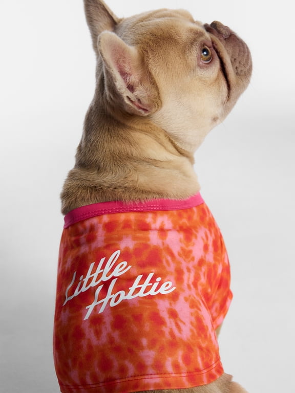Hot Dog Summer By Megan Thee Stallion Little Hottie Dog T-shirt, Pink and Orange, Extra Small