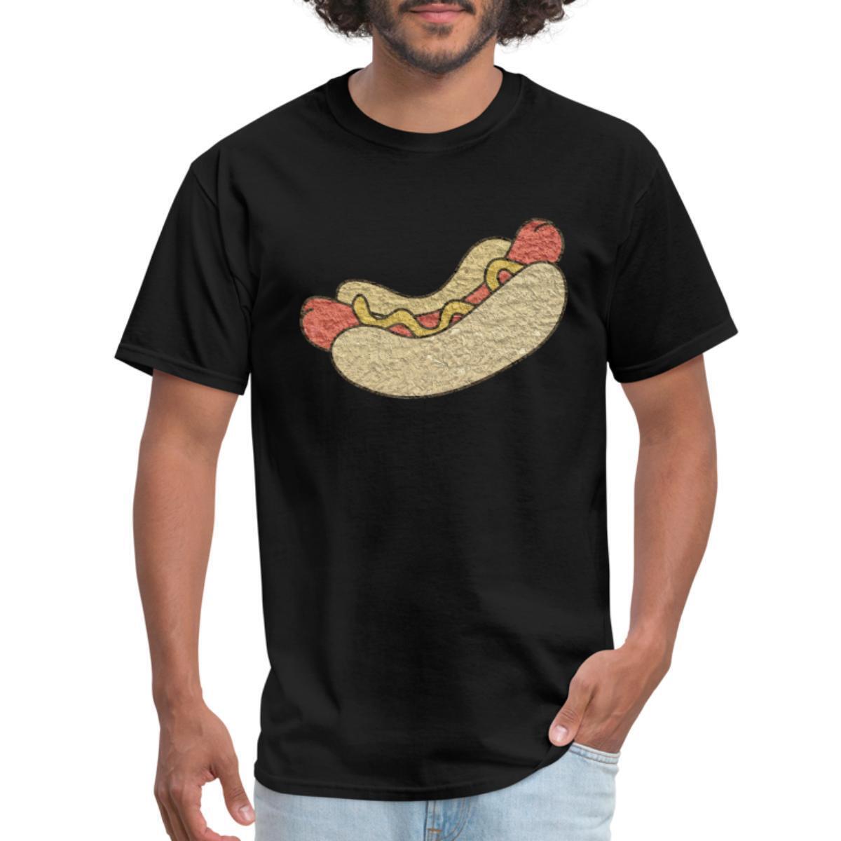 Hot Dog With Mustard Foodie Men's TShirt