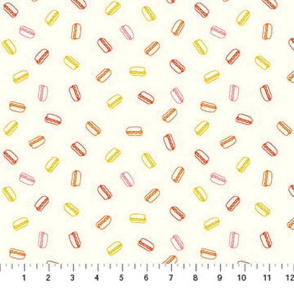 Hot Dog cotton fabric - Squeeze Hot Dogs FIGO Fabrics cotton Sold By The Quarter Yard