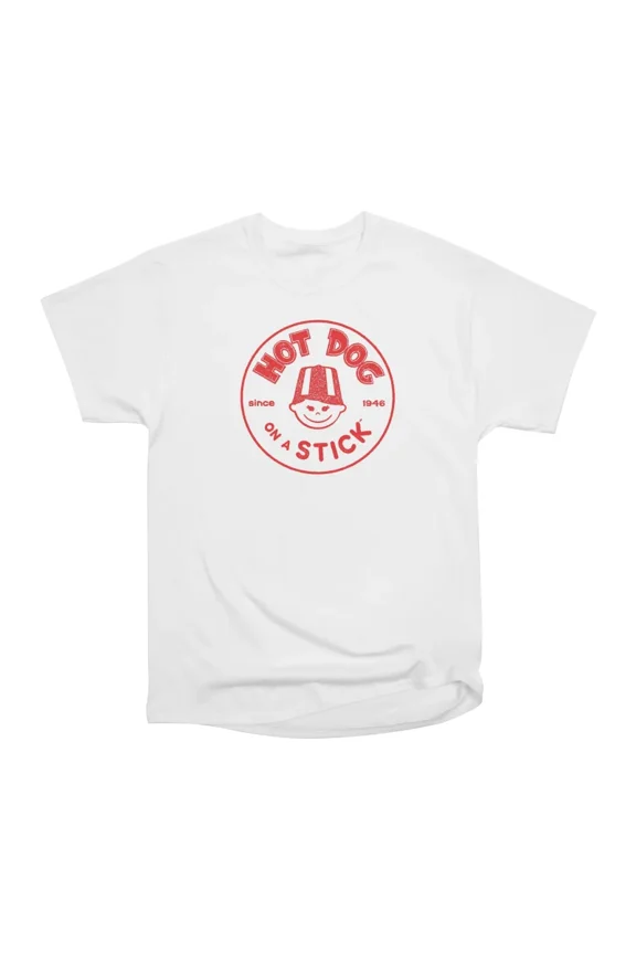 Hot Dog on a Stick Red Logo T-Shirt Tee Gift For Him Merch For Her Apparel For Friend
