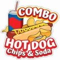 thumbnail image 1 of Hot Dogs Chips And Soda Combo 12" Decal Concession Stand Food Truck Sticker, 1 of 2